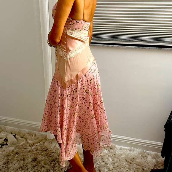 D&G Floral silk Chiffon dress size 40 - Picture 6 of 9